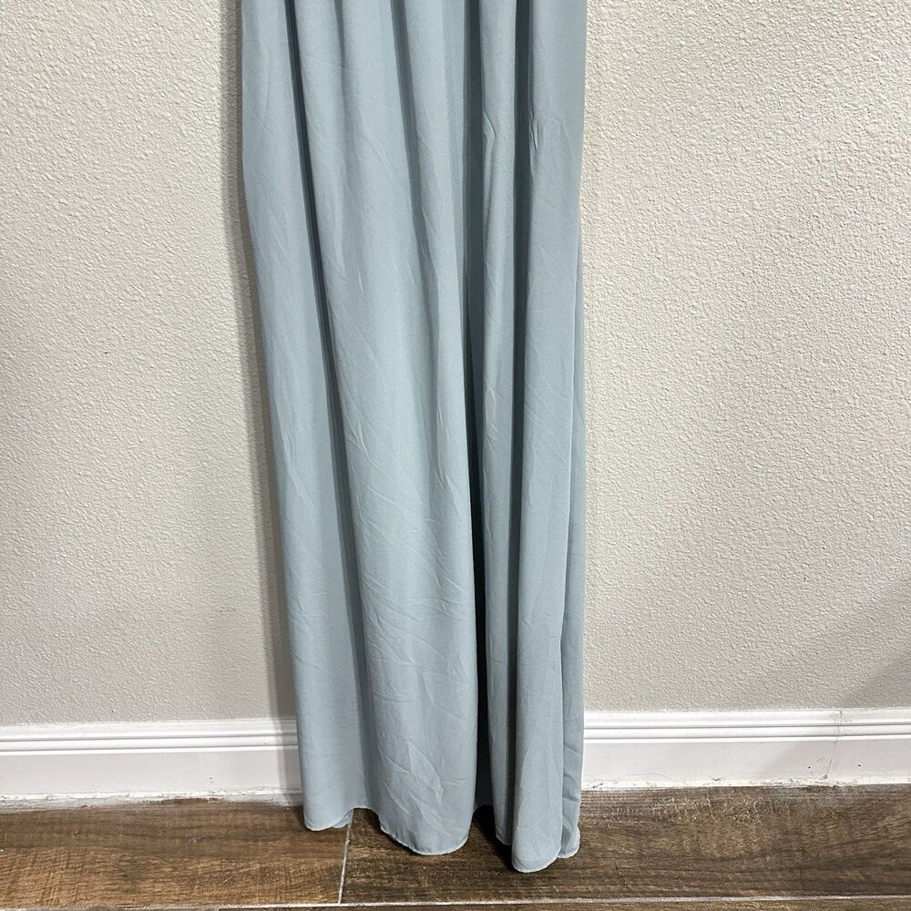 Show Me Your Mumu Hacienda Convertible Maxi Dress Womens Medium Gray Blue Lined - Picture 3 of 11